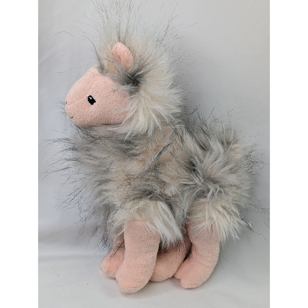 Mary Meyer Llama Alpaca Plush 11 Inch Peach Fluffy‎ Frosted Fur Stuffed Animal